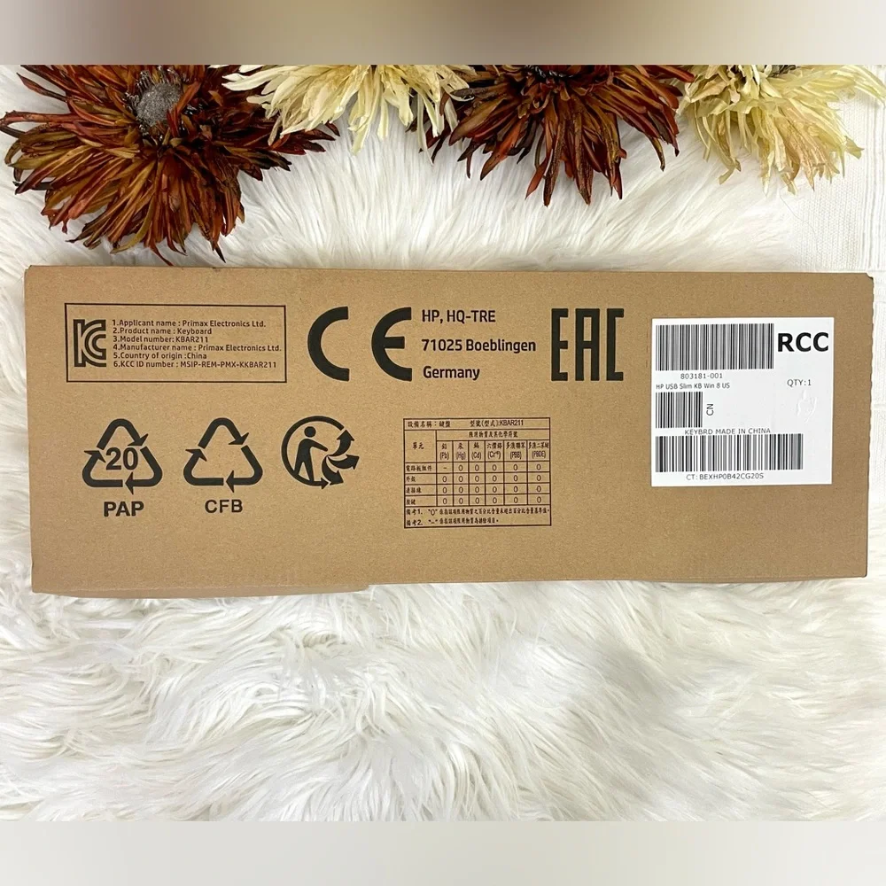 NIB, HP Slimline USB Keyboard